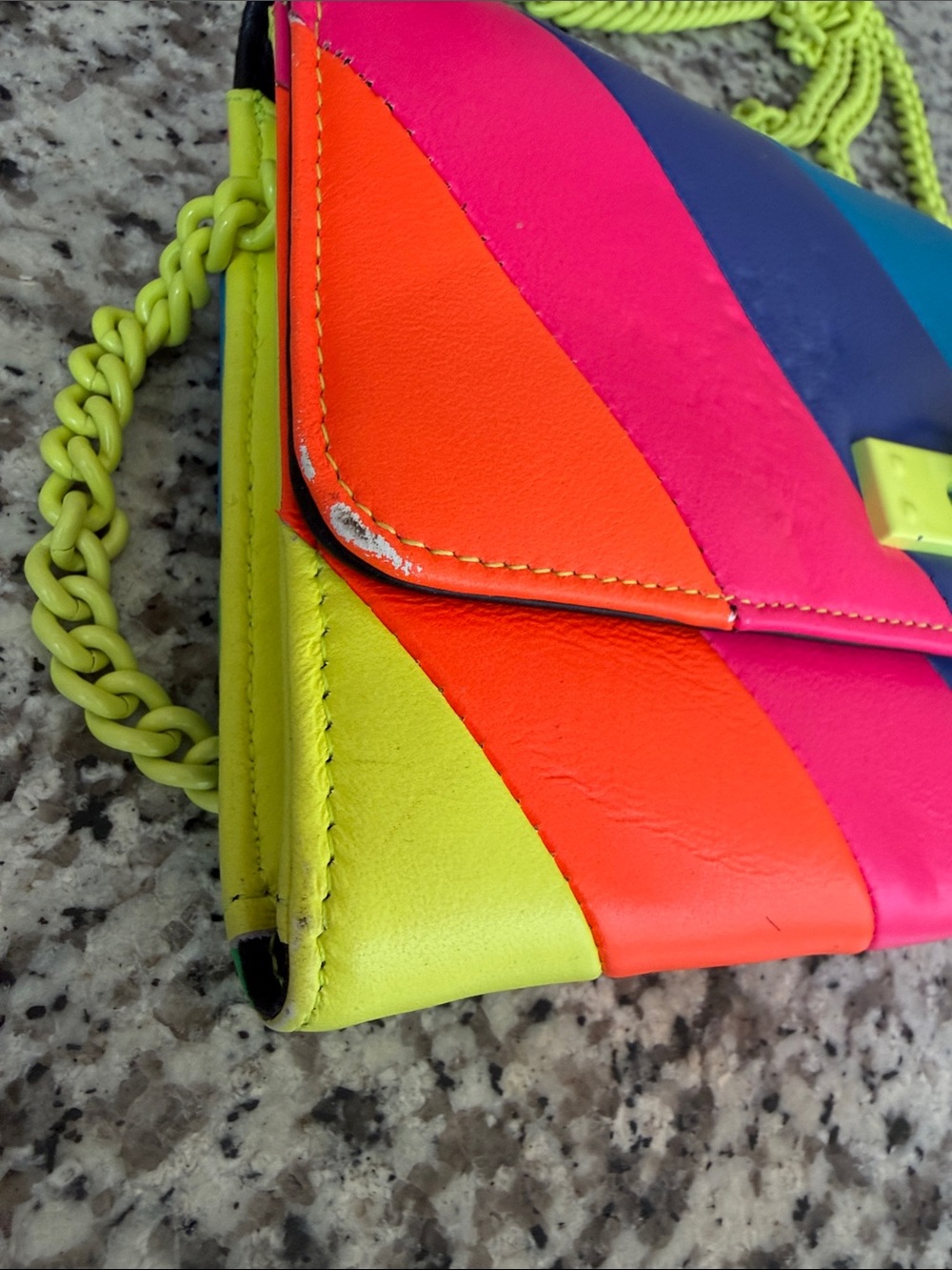 Kurt Geiger Neon Multi-Stripe Crossbody Bag - Picture 6 of 6